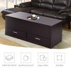 Tangkula Coffee Table Home Living Room Espresso
