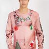 uideazone Men Women 3d Ugly Christmas Chest Hair