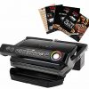 T-Fal Grill with Ceramic Plates & Recipe Book, Black