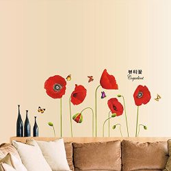 DIY Home Decoration Bright Red Corn Poppy