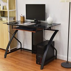 Home Office Computer Workstation with Pull-out Keyboard Tray
