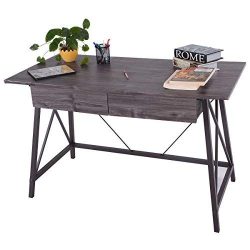 Wood Writing Desk Computer Table with Drawers