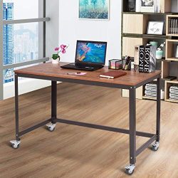 Computer Desk, Wood Portable Compact Simple Style