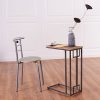 Tangkula 26" Snack Table Solid Wood Heavy Duty Portable