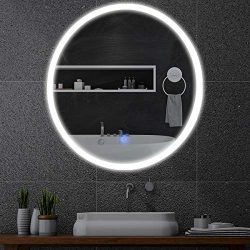 Round Wall Mount Lighted Mirror