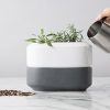 Chef'n Baking White Ceramic Self Watering herb Planter