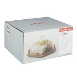 Typhoon Modern Kitchen Cheese Board With Glass Dome