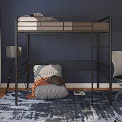 DHP Full Metal Loft Bed with Ladder, Space-Saving Design