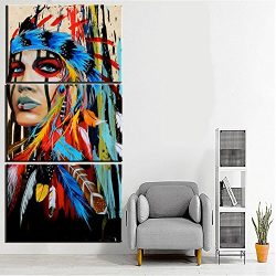 Canvas Print Indian Painting Native American Girl