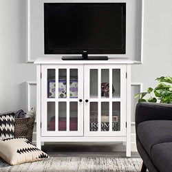 Sideboard Console Table Server Display Buffet Cabinet (White)
