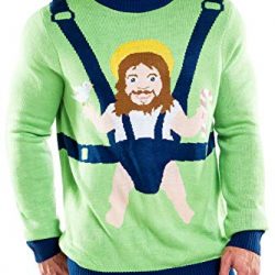Tipsy Elves Men's Sweet Baby Jesus Christmas Sweater: Medium
