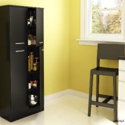 South Shore 4-Door Storage Pantry with Adjustable Shelves