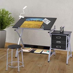 Tangkula Drafting Table Art & Craft Drawing Desk