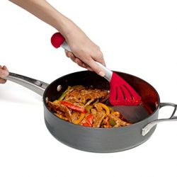 Chef'n Heat Resistant Silicone Task Tongs, Red