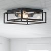 Stone & Beam Industrial Flush Mount Light With Bulbs