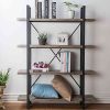 HSH Furniture 4-Shelf Vintage Industrial Bookshelf