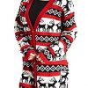 Womens Oversized Christmas Reindeer Cardigan