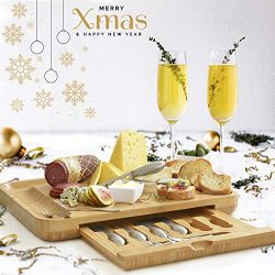 Premium Cheese Board & Utensils Gift Set