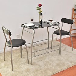Glass Top Modern Furniture Table and Chairs Dining Set