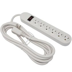 Otimo 6-Outlet Power Strip with 10 Foot Power Cord