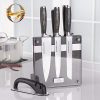 Fleischer & Wolf Portland Ash 8-Piece Knife Set with Magnetic Block – Precision German steel blades and ergonomic ash wood handles. 