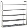 Shoe Rack with 5 Shelves-Five Tiers for 30 Pairs