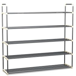 Shoe Rack with 5 Shelves-Five Tiers for 30 Pairs