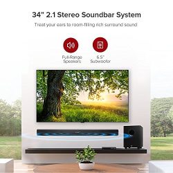 Soundbar, TaoTronics Sound Bars for TV 120W 2.1 Channel