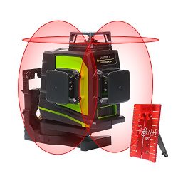 Huepar 3D Self-Leveling Laser Level 3x360 Red Cross Line 100Ft