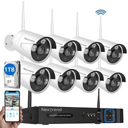 8CH Security Camera System Wireless, NexTrend 8CH