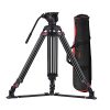 Heavy Duty Aluminum Fluid Head Camera Video Tripod for Camcorder/DSLR