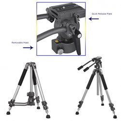 Heavy Duty 67" Tripod for Nikon w/Dual Handles