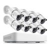 ZOSI 8CH 5MP HD Security Camera System with 8 weatherproof bullet cameras, 2TB HDD storage, and night vision. 