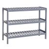 Shoe Rack Bamboo Wood Storage Shelf for Entryway