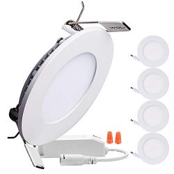 B-right Pack of 5 Units 18W 8-inch Dimmable Round LED