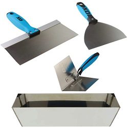 OX Pro Drywall Finishing Tool Set with Stainless Steel Mud Pan