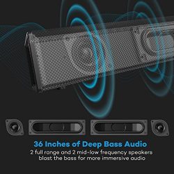 Soundbar, 36-Inch 4 Speakers Strong Bass