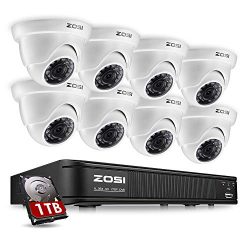 ZOSI 8-Channel 720P HD-TVI Home Surveillance Camera System