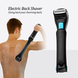 QJHP Back Hair Remover Men's 180 Degree Foldable Back Electric Shaver