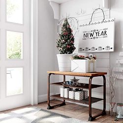 SONGMICS Vintage Shoe Bench Rack