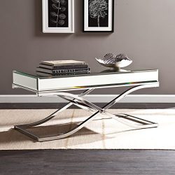 Southern Enterprises Ava Mirrored Cocktail Table