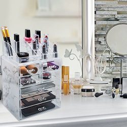 Elevate Your Beauty Routine with the Sorbus Marble Cosmetic Storage Case: Sleek, Stylish, and Functional