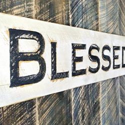 Blessed Sign Horizontal 40x10 - Carved in a Cypress