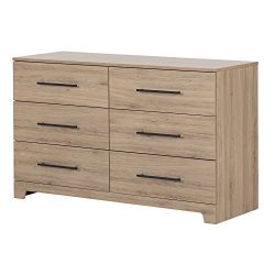 South Shore Primo 6-Drawer Double Dresser, Rustic Oak