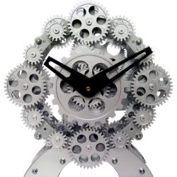 Maple's Moving Gear Table Clock, Numerous Gears