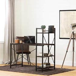South Shore Evane Industrial Desk with Bookcase