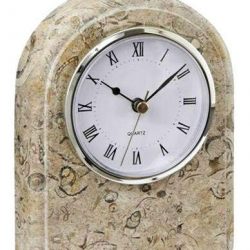 Khan Imports Decorative Coral Stone Clock