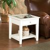 Southern Enterprises Panorama End Table, Off-White Finish
