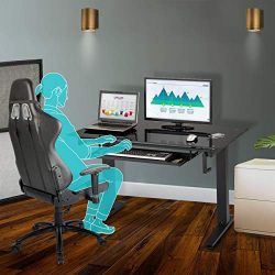 Techni Mobili Adjustable Standing Desk, Black