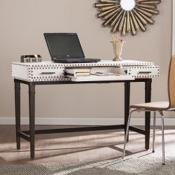 Southern Enterprises Capri Desk in Stark White and Black